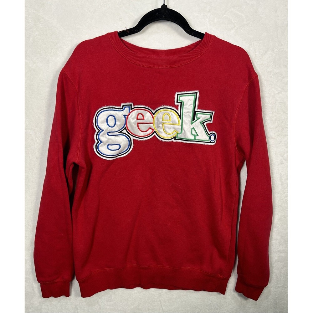 Fashion Geek Red Classic Crewneck‎ Sweatshirt Alonzo Jackson Chicago Large L